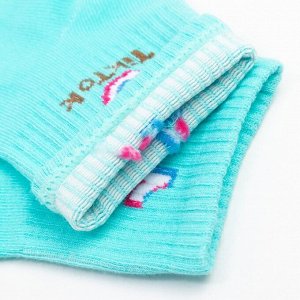 Носки детские TikTok, цвет голубой, размер 20 (8-10 лет)