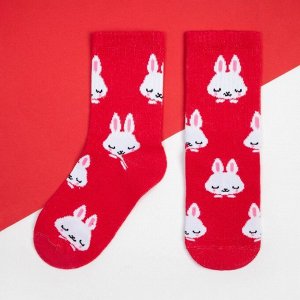 Набор новогодних детских носков KAFTAN «Зайка» 3 пары, размер 14-16