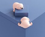 Насадка-уголок для защиты силиконовый &quot;Собачка&quot; (1шт), цвет розовый