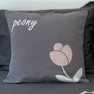 Чехол на подушку “Пион” (50х50 см)