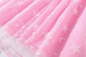 Платье для девочки, длинный рукав, принт &quot;Холодное сердце&quot;,  фатиновая юбочка, цвет розовый