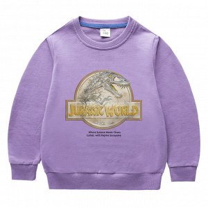 Кофта детская, принт  "Парк юрского периода", цвет фиолетовый