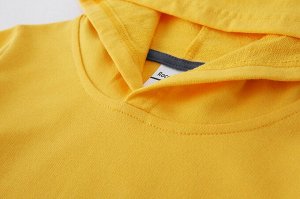 Толстовка детская, с капюшоном, принт "Парк юрского периода", цвет желтый