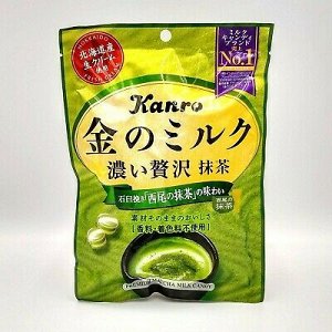 Kanro карамель, молочная карамель с зеленым чаем 70гр.