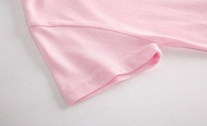Платье для девочки, короткий рукав, принт "Роблокс", присборенная на талии юбочка, цвет светло-розовый