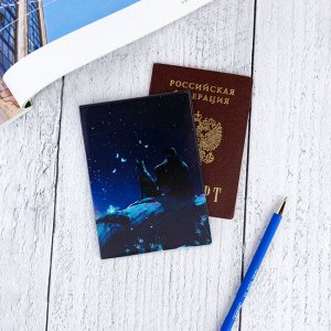 Обложка для паспорта ""Night and dog""