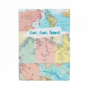 Обложка для паспорта ""Live, love, travel""