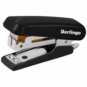 Мини-степлер №10 Berlingo ""Comfort"" до 10л., пластиковый корпус, черный