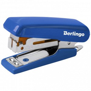 Мини-степлер №10 Berlingo ""Comfort"" до 10л., пластиковый корпус, синий