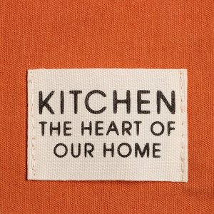 Полотенце Этель Kitchen 40х73 см, цвет оранжевый, 100% хлопок, саржа 220 г/м2