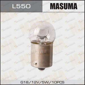 Лампа цок. MASUMA 12v 5W BA15s G18 одноконтактная (уп.10шт) L550