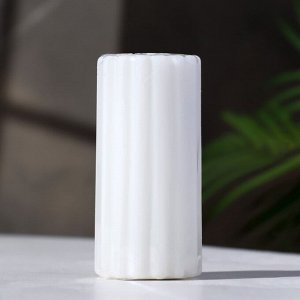 Свеча- цилиндр ароматическая "Рельеф. Белая лилия", 5х10 см