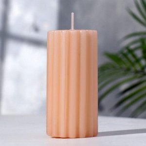 Свеча- цилиндр ароматическая "Рельеф. Капучино", 5х10 см