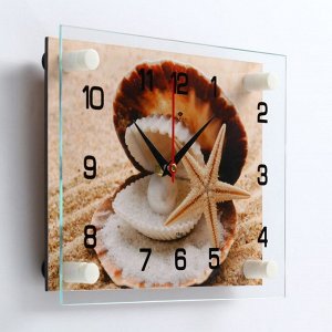 Часы настенные, серия: Море, "Ракушка", 20х26  см