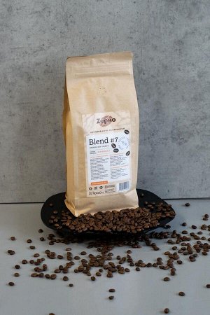 Кофе в зернах "Blend №7" Арабика 30%/ Робуста 70%, 1 кг