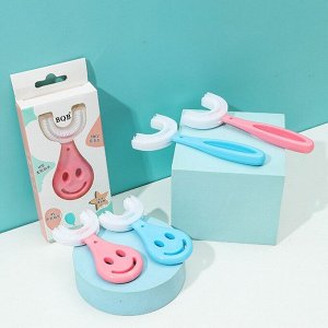 Силиконовая U-образная зубная щетка для детей (в коробочке)