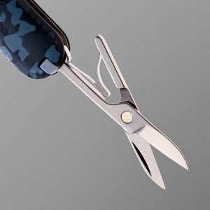 Нож перочинный VICTORINOX Classic SD Navy Camouflage, 58 мм, 7 функций, серо-синий камуфляж