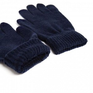 Перчатки мужские MINAKU однотонные, цв. тёмно-синий, р-р 9-10 (22-24 см)