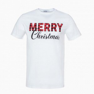 Футболка мужская KAFTAN "Merry Christmas", белый