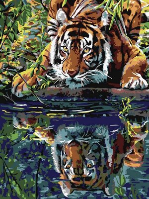 Кпн-164 Набор для творчества LORI Картина по номерам Тигр у воды Символ года 2022