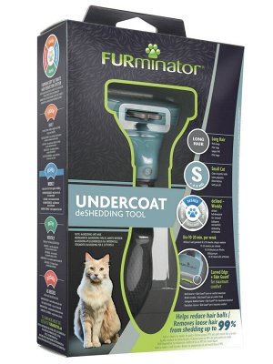 Фурминатор FURminator S для маленьких кошек c длинной шерстью