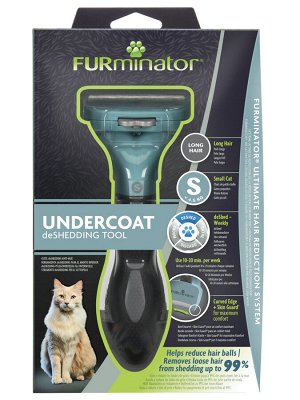 Фурминатор FURminator S для маленьких кошек c длинной шерстью