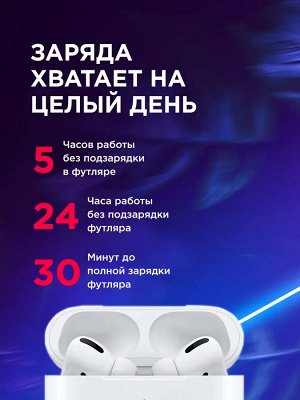 Наушники беспроводные Pods Pro с шумоподавлением/ Bluetooth наушники/ чип Airoha