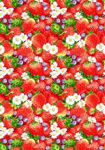 Полотенце вафельное кухонное кайма &quot;клубника&quot;