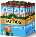 JACOBS 4в1 напиток кофейный растворимый &quot;Карамель&quot;, 24 стика по 12 грамм
