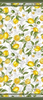 Скатерть рогожка &quot;Lemon&quot; 150 х 120 см