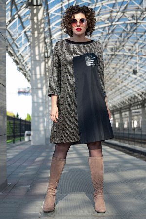 Платье Avanti 1245-2 черный/бежевый