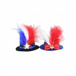 Шляпа декоративная на заколках-крокодильчиках  13.5*14*14cm