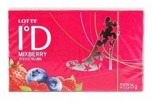 LOTTE Жевательная резинка, ягодный микс "ID MIX Berry",25 гр.