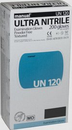 Перчатки MANUAL UN120  нестер. нитрил. 100 пар (200 шт)