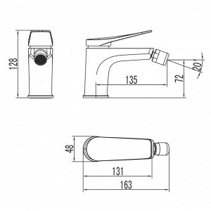 LM3708BL "BRONX" Смеситель для биде, черный