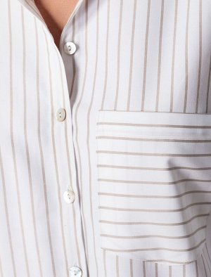 Свободная блузка из легкой ткани в полоску