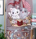Полотенце &quot; Кошечки стежка&quot; вид 10 25*50 (лен+хлопок)