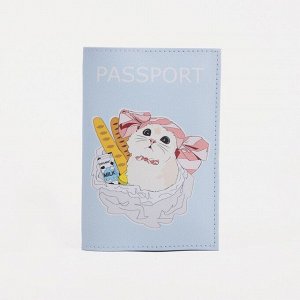 Обложка для паспорта, цвет голубой 9201108