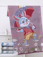 Полотенце &quot; Год Кролика стежка&quot; 34*74 (лен+хлопок) вид 4
