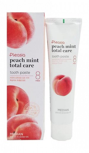 Зубная паста с экстрактом персика Pleasia Peach Mint Total Care Tooth Paste