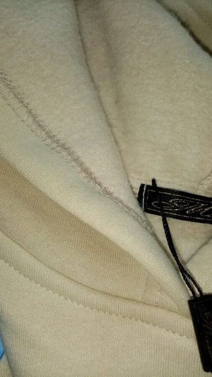 Худи женское Oversize спортивное на флисе бежевое
