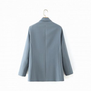 Женский пиджак, цвет серо-синий