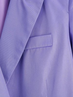 Женский пиджак на пуговице, цвет лавандовый
