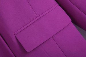 Женский пиджак на пуговице, цвет фиолетовый