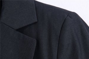 Женский укороченный пиджак на пуговице, цвет черный