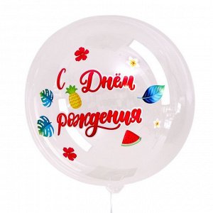 Наклейка на воздушный шар «Тропический праздник» 29x19 см