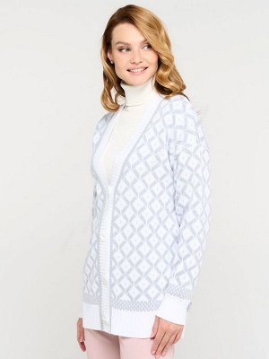 VAY Кардиган женский 9232-91004 501/40 белый/ледяной