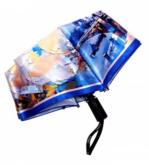 Зонт женский полуавтомат Романтик цвет Голубой меланж (DINIYA)