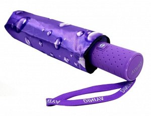 Зонт женский автомат Капли цвет Фиолетовый (DINIYA)
