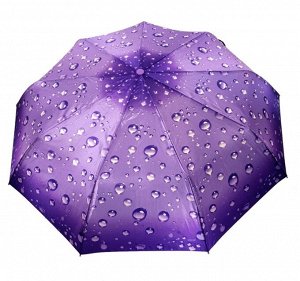 Зонт женский автомат Капли цвет Фиолетовый (DINIYA)